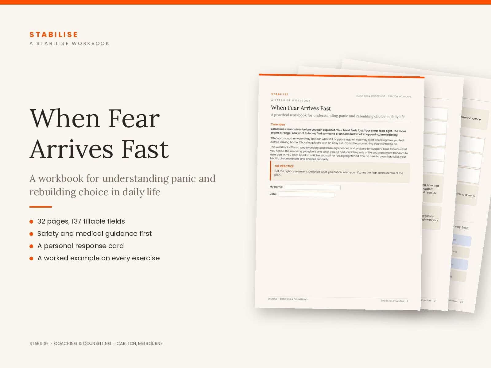 When Fear Arrives Fast workbook cover