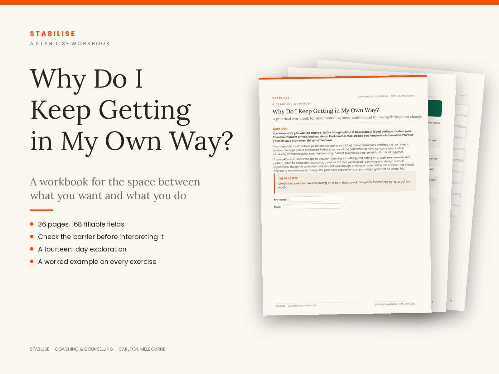 Why Do I Keep Getting in My Own Way? workbook cover