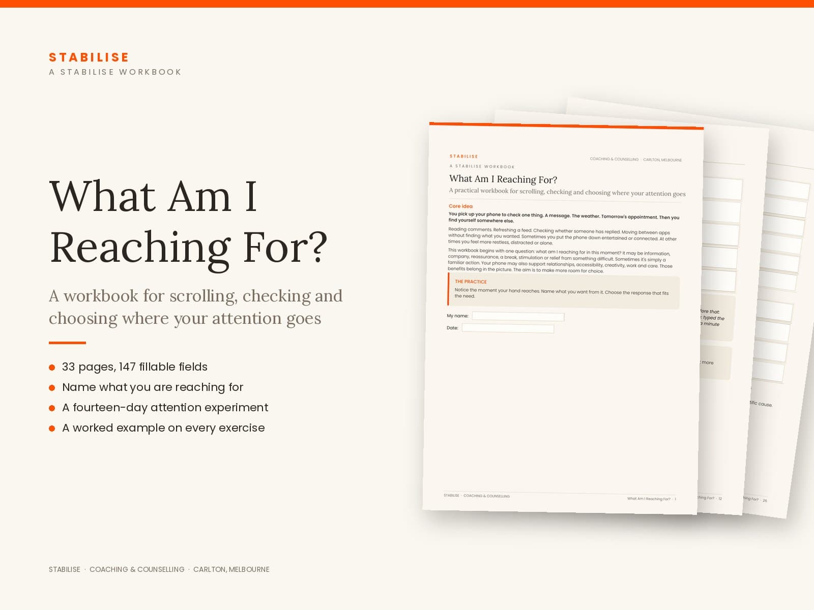 What Am I Reaching For? workbook cover